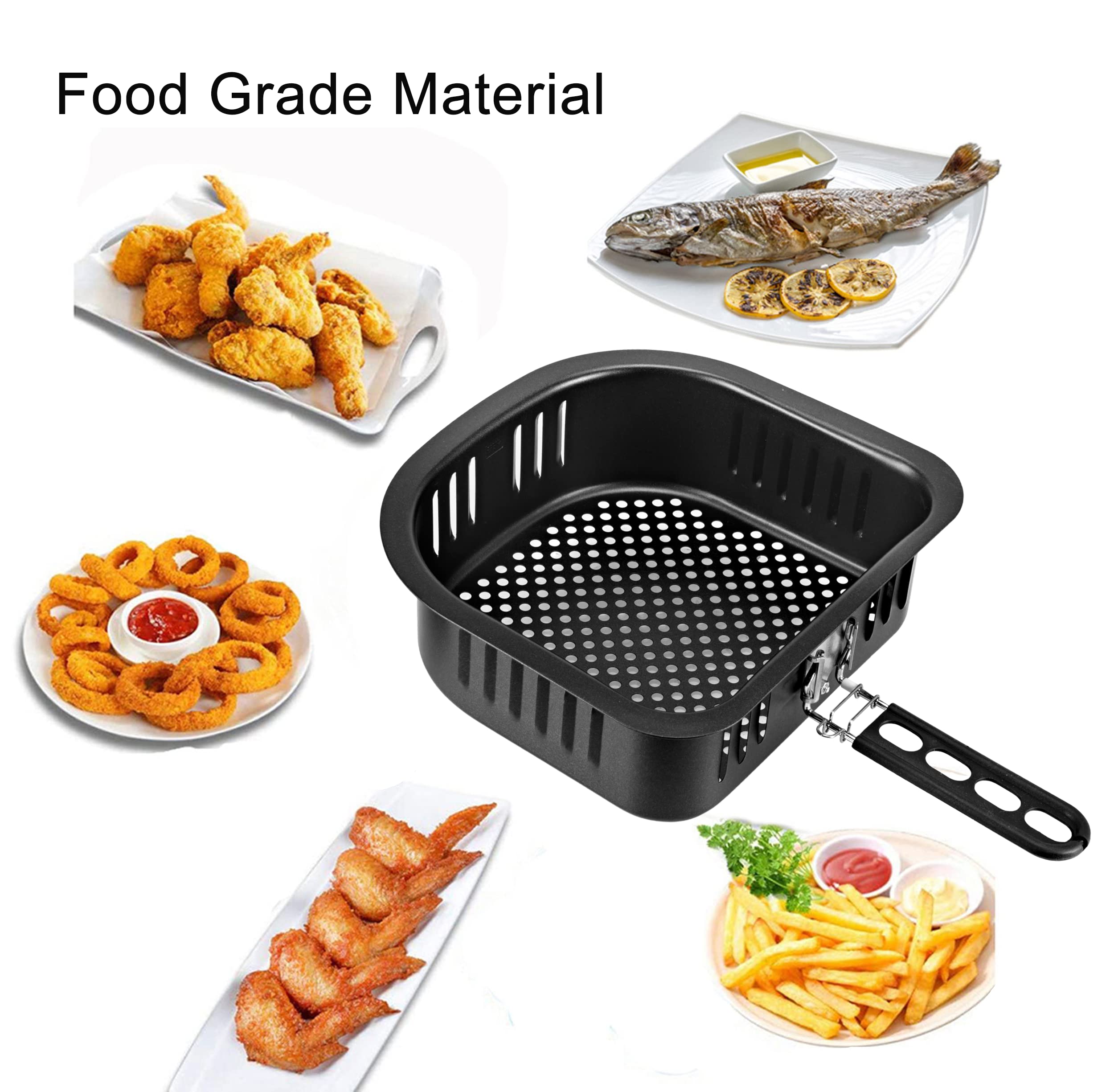 Air Fryer Basket for PowerXL Vortex Air Fryer Pro 10qt,Accessories for PowerXL Oven 6qt Replacement Parts