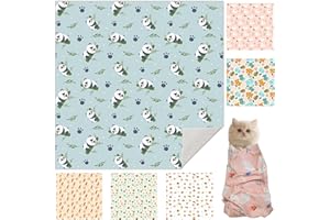 RUILIANGAI 27.6" Cat Grooming Wrap, Cat Wrap for Cutting Nails, Self-Adherent Fabric Wrap for Cats, Cat Burrito Wrap Anti-Scratch, Anti-Escape, Multifunctional Swaddle Wrap Pet Tool (Panda, X Large)
