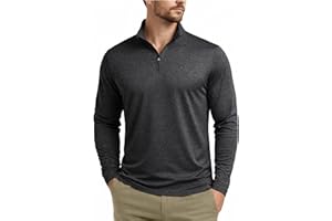 Boladeci Men's Quarter Zip Sweater Fleece Lined Long Sleeve Lightweight Athletic 1/4 Zip Pullover Golf Shirts