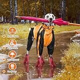 OUOBOB Dog Raincoat Waterproof Jacket for Large Dogs Adjustable Hooded Poncho view 3