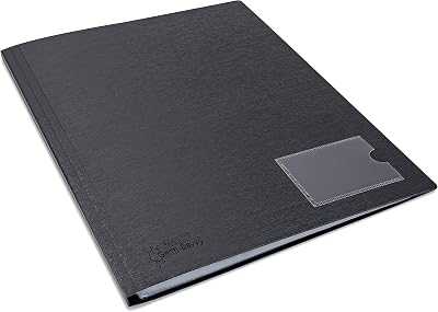Rapesco 1649 Germ-Savvy Antibacterial A4 24 Pocket Folder Black