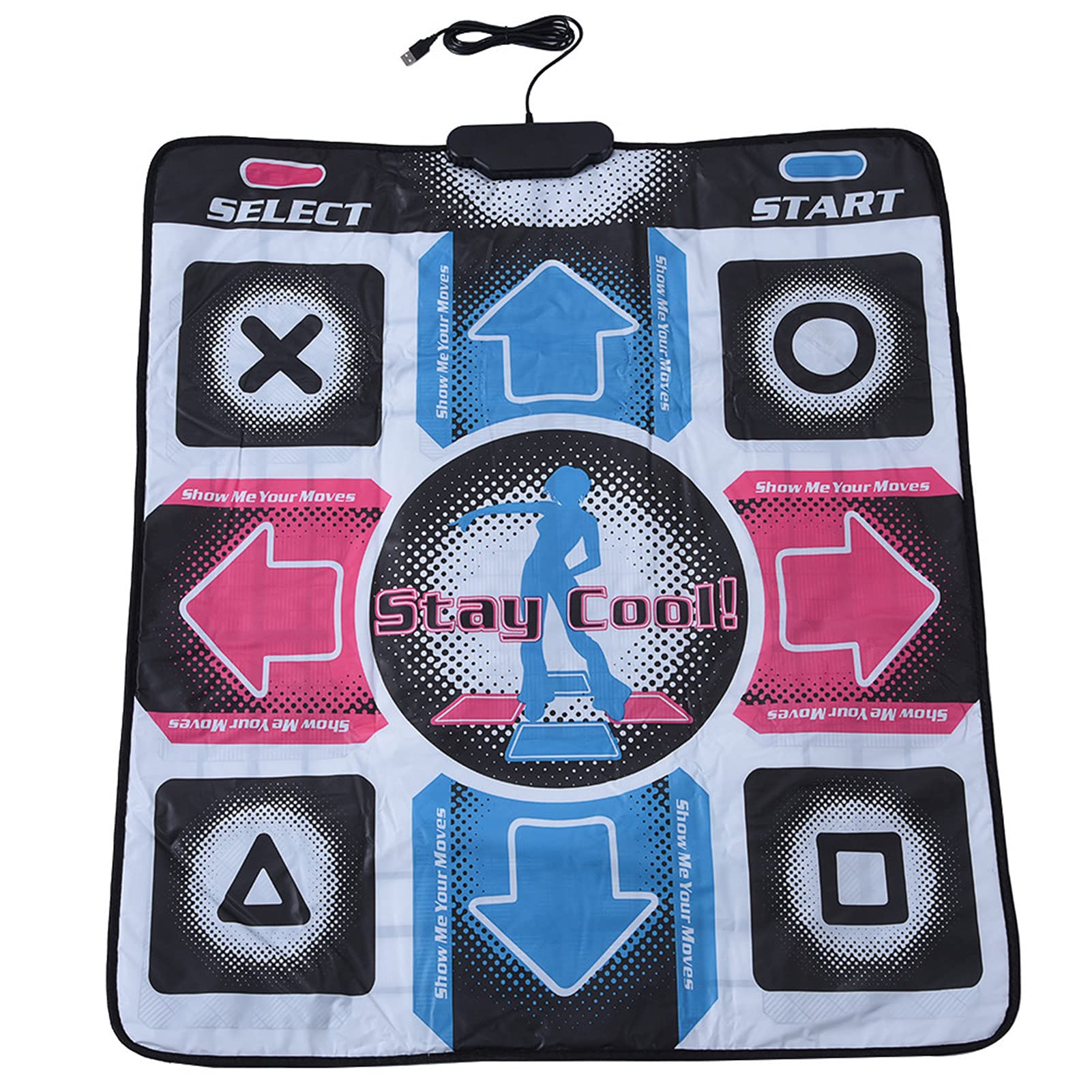 Dance Mat, PC Dance Pad for Kids Adults Slip Dancing Step Pad with Exclusive Game CD, Support 98/2000 / XP / 7 OS Musical Dance Game Pad