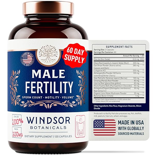 MALE FERTILITY SUPPLEMENT WITH MACA ROOT – MENS HEALTH CONCEPTION FERTILITY PRENATAL VITAMINS PLUS NATURAL EXTRACTS – PRENATAL FERTILITY SUPPLEMENTS FOR MEN – 3RD PARTY TESTED – 120 CAPSULES, 2 MONTH