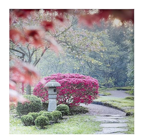 La Hacienda Outdoor Leinwandbild Japanischer Garten UV-beständig & Wasser