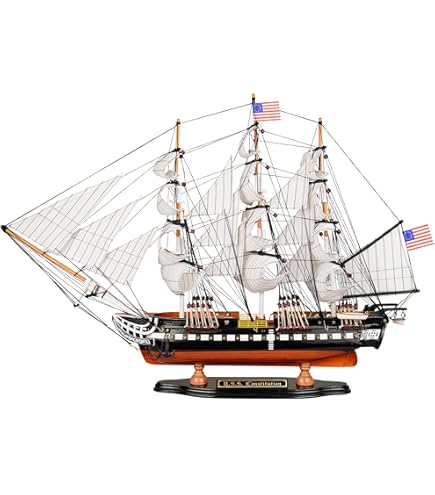 Amazon.com: NAUTIMALL USS Constitution Wooden Model Ship 27