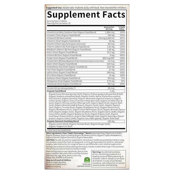 GARDEN OF LIFE ORGANICS, PRENATAL MULTI, 90 VEGAN TABLETS