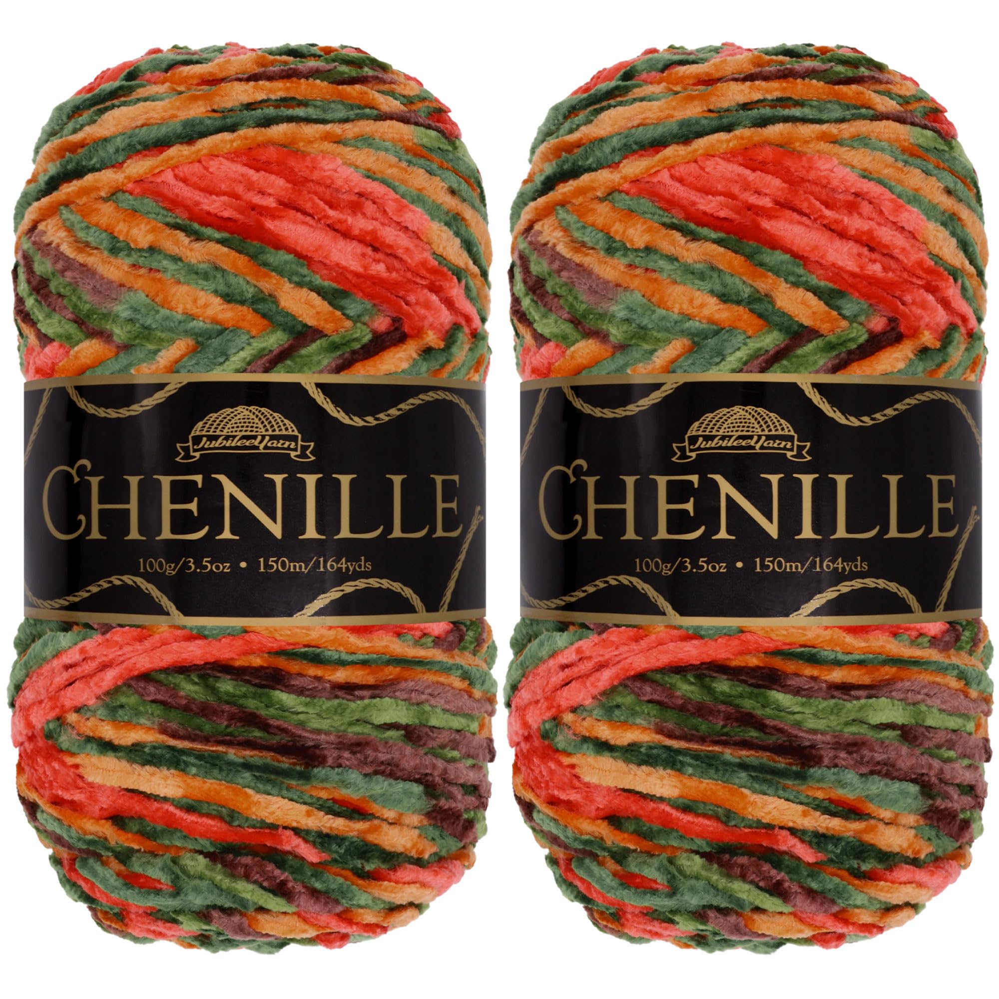 JubileeYarn Chenille Yarn - Worsted Polyester - 100g/Skein - Valhalla - 2 Skeins — image 1