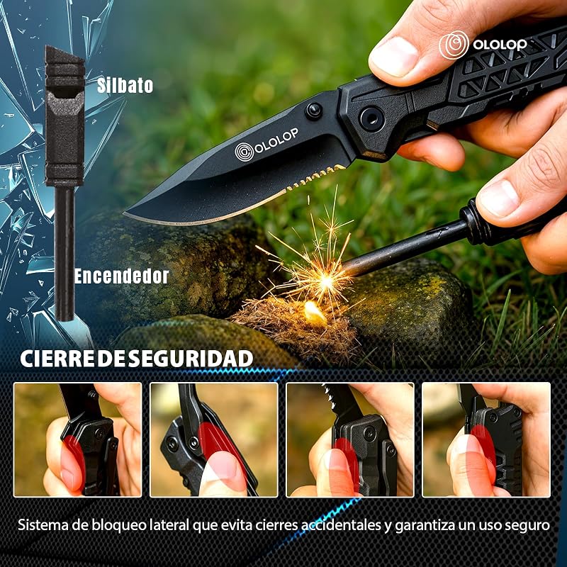 ® Navaja multiusos 23 en 1, incluye cuchillo de supervivencia
