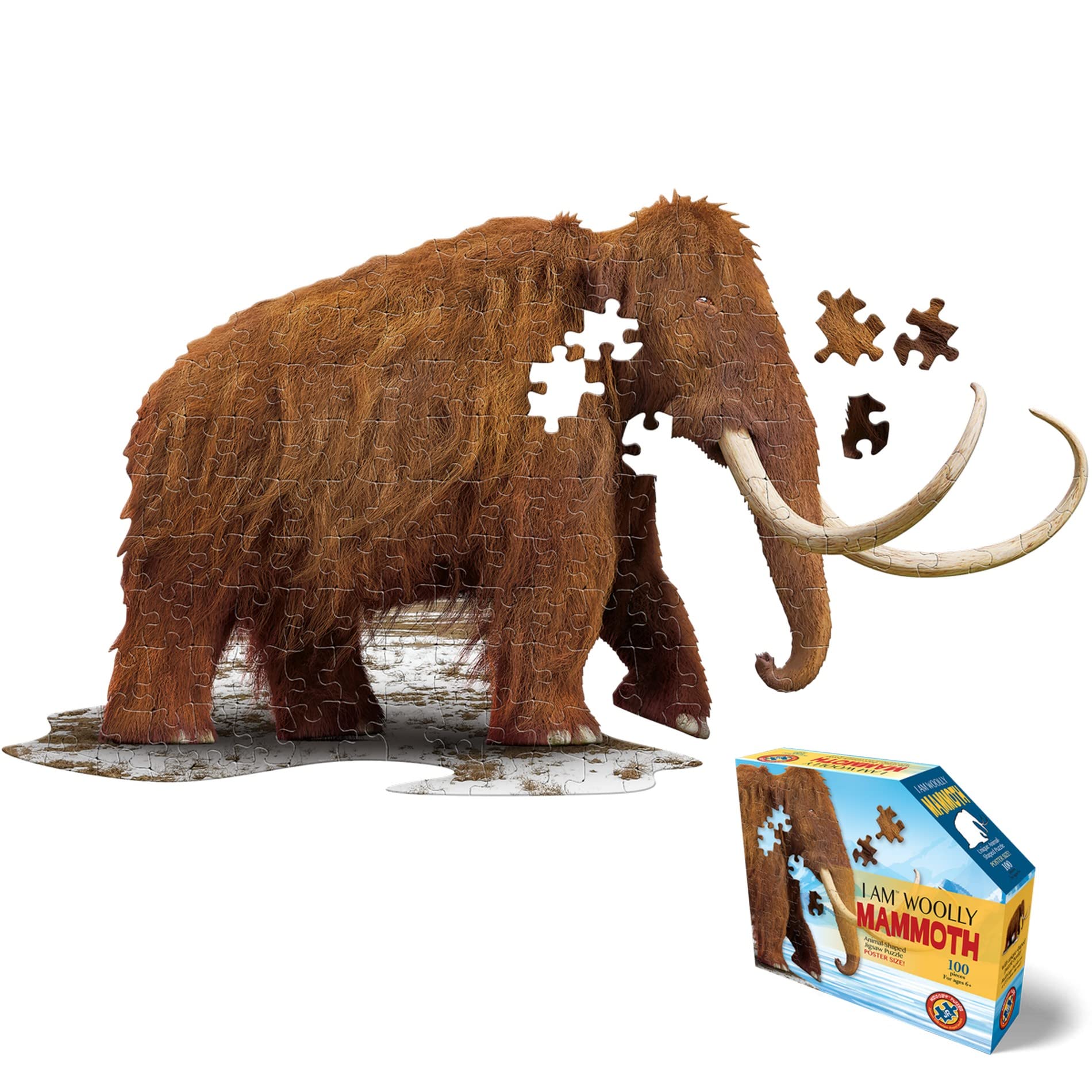 Madd Capp Shape Puzzle Junior Contour Puzzle Mammoth 100 Pieces for Adults and Children