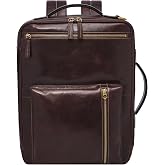Fossil Men's Buckner Fabric Small Convertible Travel Backpack and Briefcase Messenger Bag, Black, (Model: MBG9475001)