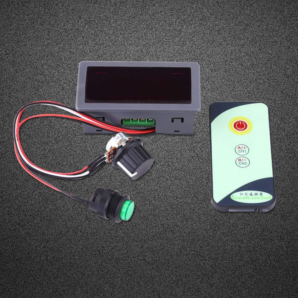 Universal DC Motor Speed Controller 6V Digital Display with IR Remote for Car Truck Motor Driver Heater Controller