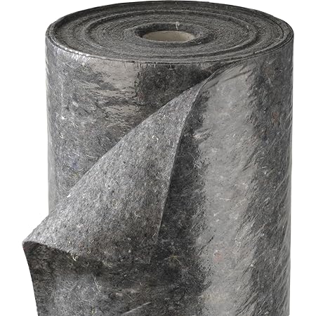 SECOTEC Schutz- und Abdeckvlies 1x 50m | 50 m² | Rolle mit PE-Schicht | grau, rutschfeste Unterlage, Abdeckfolie für den Male