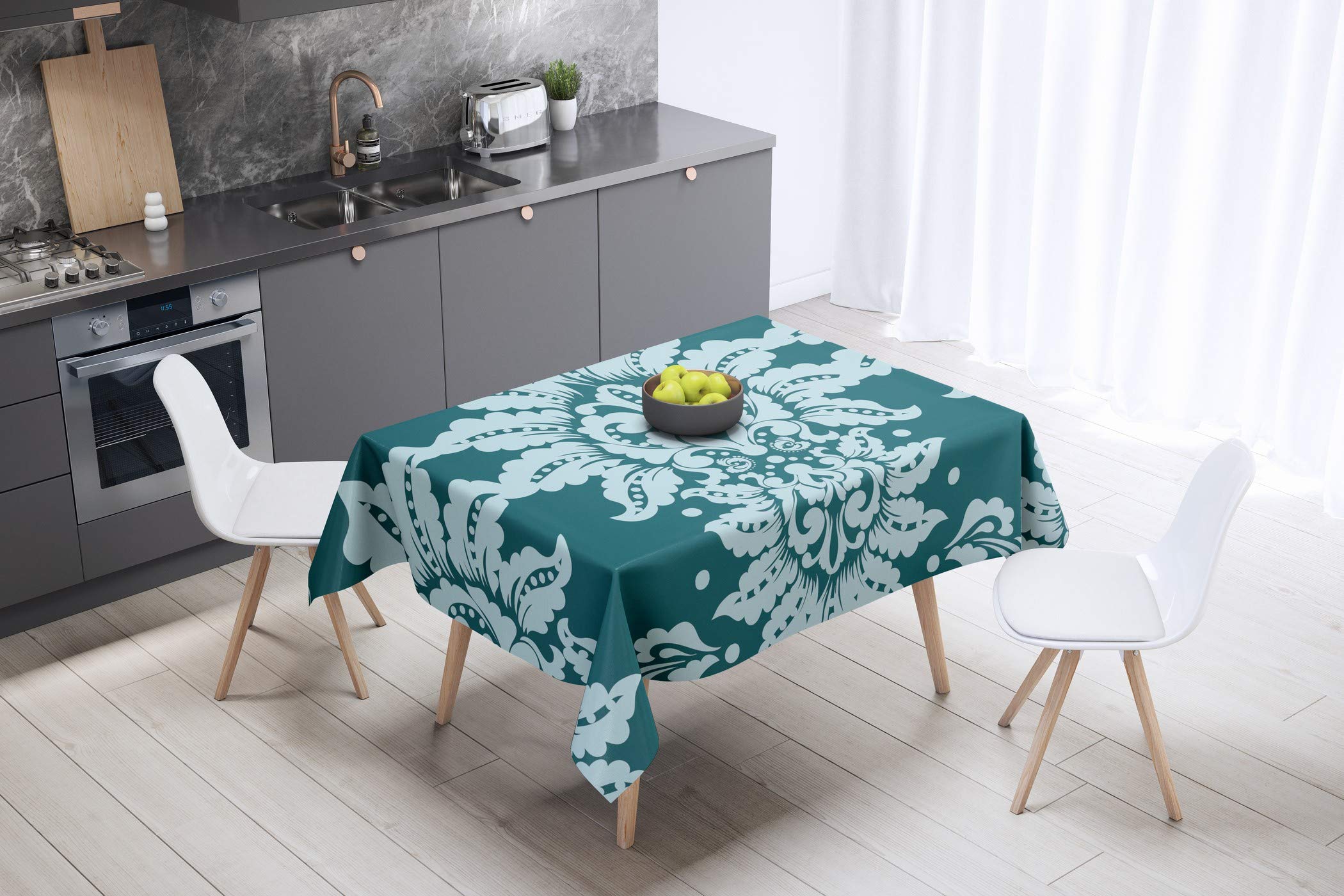 Bonamaison Kitchen Decoration, Tablecloth, 140cm x 140cm - Designed and Manufactured in Turkey