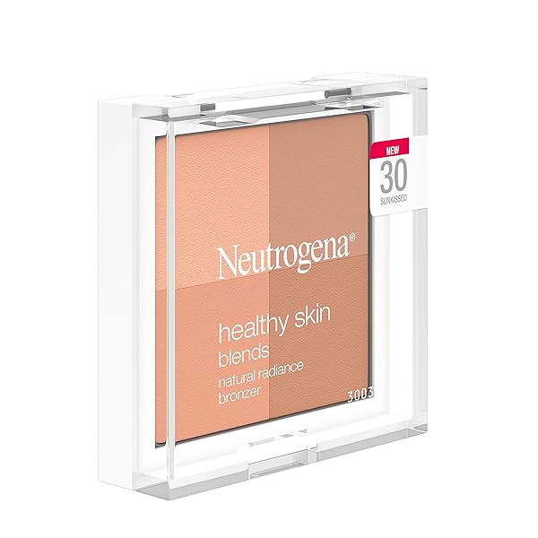 NEUTROGENA HEALTHY SKIN BLENDS POWDER BLUSH MAKEUP PALETTE, ILLUMINATING PIGMENTED BLUSH WITH VITAMIN C & BOTANICAL CONDITIONERS FOR BLENDABLE, BUILDABLE APPLICATION, 30 SUNKISSED.3 OZ