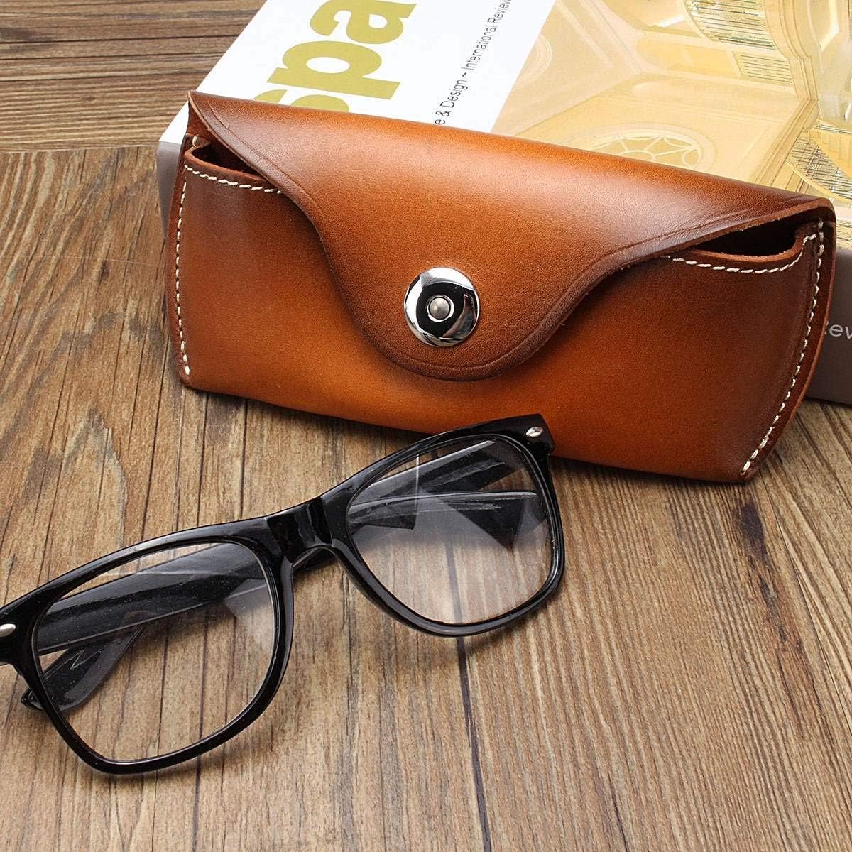 Étuis à Lunettes De Soleil En Cuir PU - Lot De 5, Avec Sangle Détachable - Protection Anti-rayures (14,5x8,5 Cm)