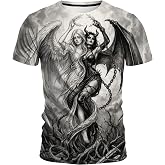 Men's Multi-Style Dark Fantasy 3D Graphic Novelty Crewneck Tees | Summer Lightweight Polyester Short Sleeve T-Shirt, Daily Streetwear Halloween Party Tops, Birthday Holiday Gift for Him S-4XL
