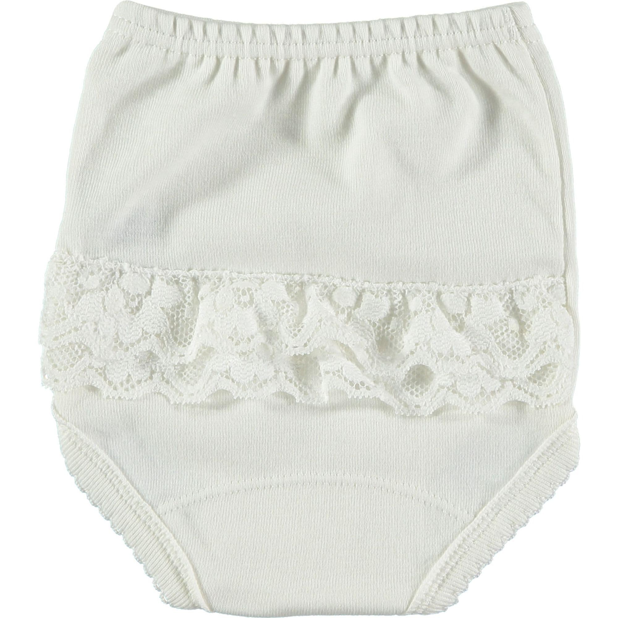 BABIDU Unisex_Baby 2103 Braguita Bebe Volante Puntilla Christening Gown, Beige (Beige 4), 68