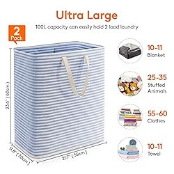 Lifewit 2 Pack Laundry Hamper Large Collapsible