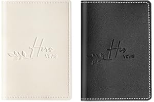 Jasenna 2 Pcs Wedding Vow Books His and Hers,Wedding Vows Journal Wedding Day Officiant Book 5.9 x 3.9 Inch,Wedding Gifts 12 