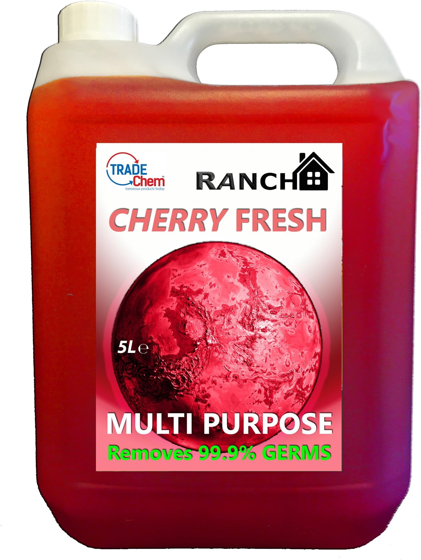 Trade Chemicals Cherry Fresh Multi Purpose Cleaner 5L Liquid - Kills 99.99% Bacteria - Dilute up to 50 times (1)