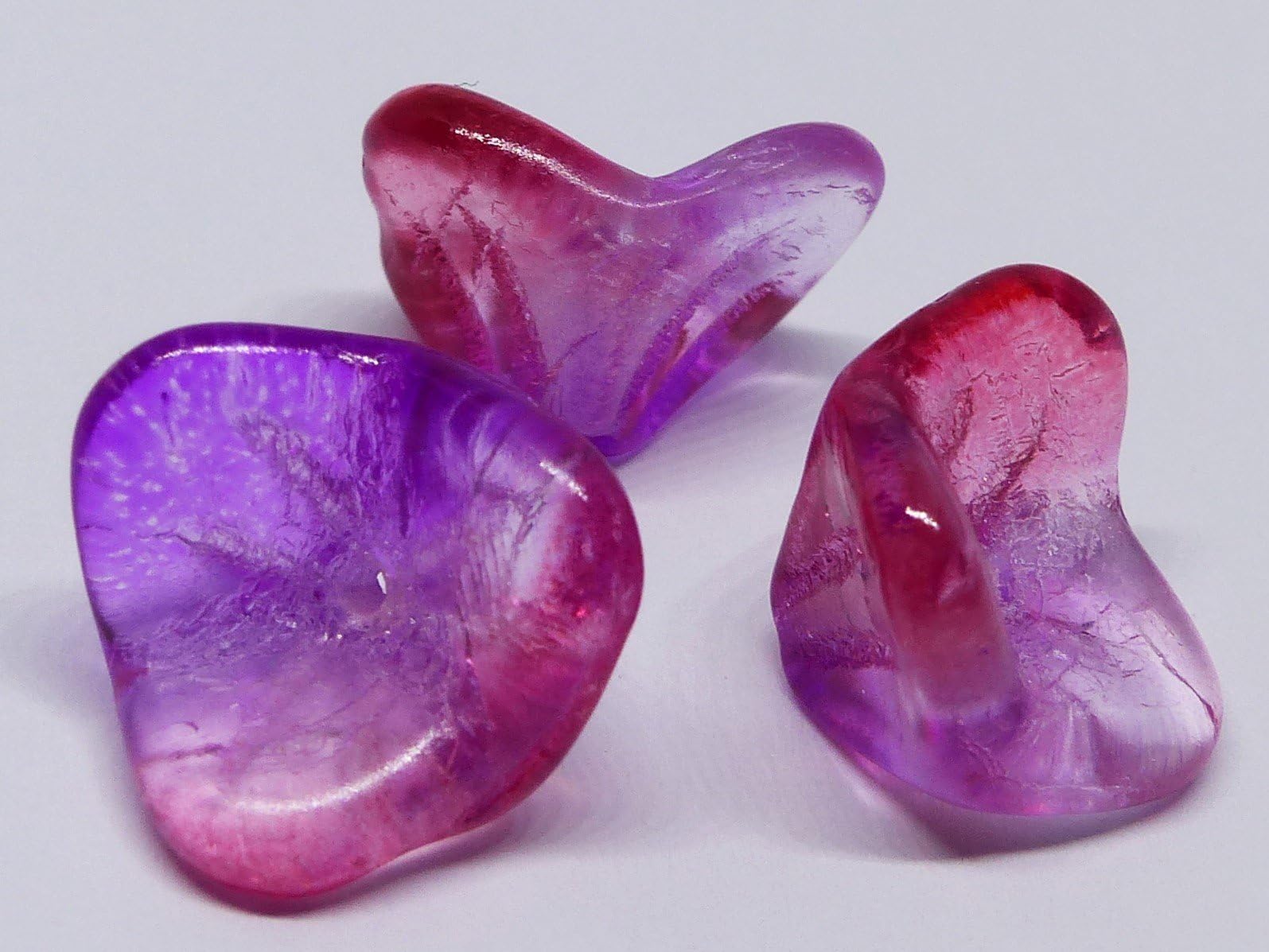 Lenka Republika 10(PCS) X 13(mm) LARGE CZECH GLASS TRUMPET FLOWER BELL PETAL CUP BEADS