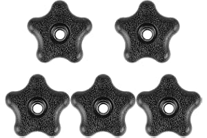 JIEYAO 5 Pcs 5/16' 18 Female Thread 5 Star Clamping Knobs, T Track Accessories for Feather Boards Woodworking Jigs & Fixtures