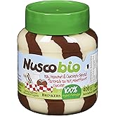 Brinkers Nuscobio Organic Milk & Hazelnut Chocolate Spread Duo - UTZ Certified, Palm Oil-Free, Gluten-Free Spread - 400 g