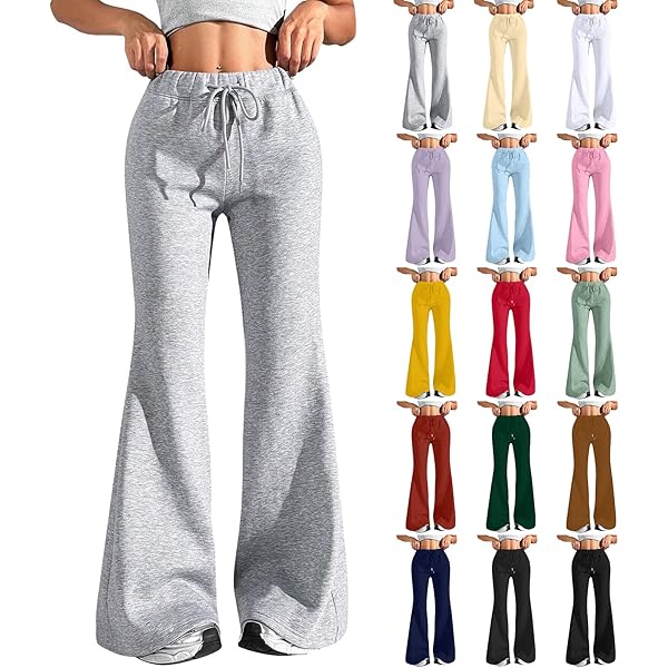 Crz Yoga Pants FACDIBY Women's High Waisted Baggy Wide Leg Sweatpants