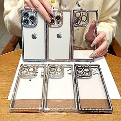 ROSEHUI Clear Glitter Phone Case for iPhone 14 Pro