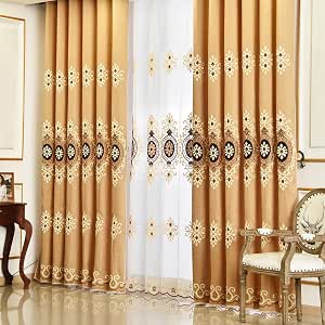 Amazon.com: Leeva Curtains and Drapes European Luxury Embroidery Window
