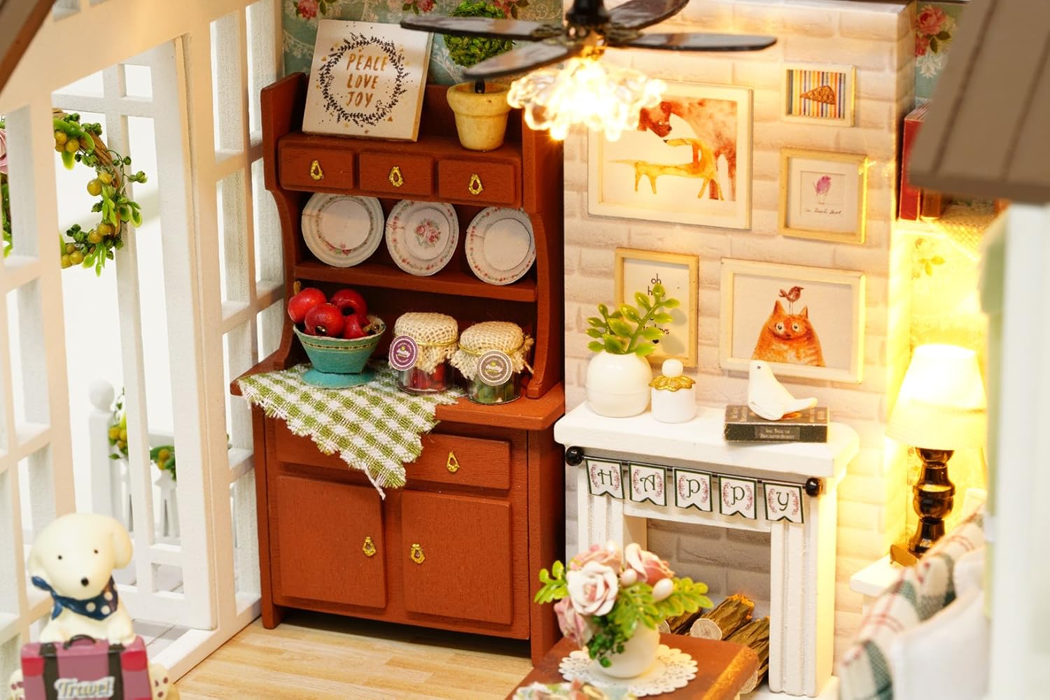 DIY Miniature House Kits with Furniture and LED Lights - Image 5