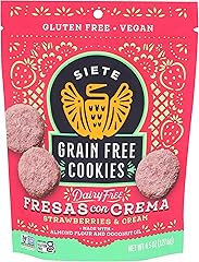 Siete Gluten Free Fresas Con Crema Cookies | Vegan | Grain Free | Non GMO | Dairy Free | Made with Almond Flour & Coconut Oil