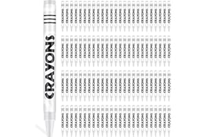 Tenceur 100 Pcs Single Color Crayons Bulk Crayons Coloring Party Favors Pastels Set for Adults Teacher Painting Classrooms Groups Party Art Gifts Supplies(White)