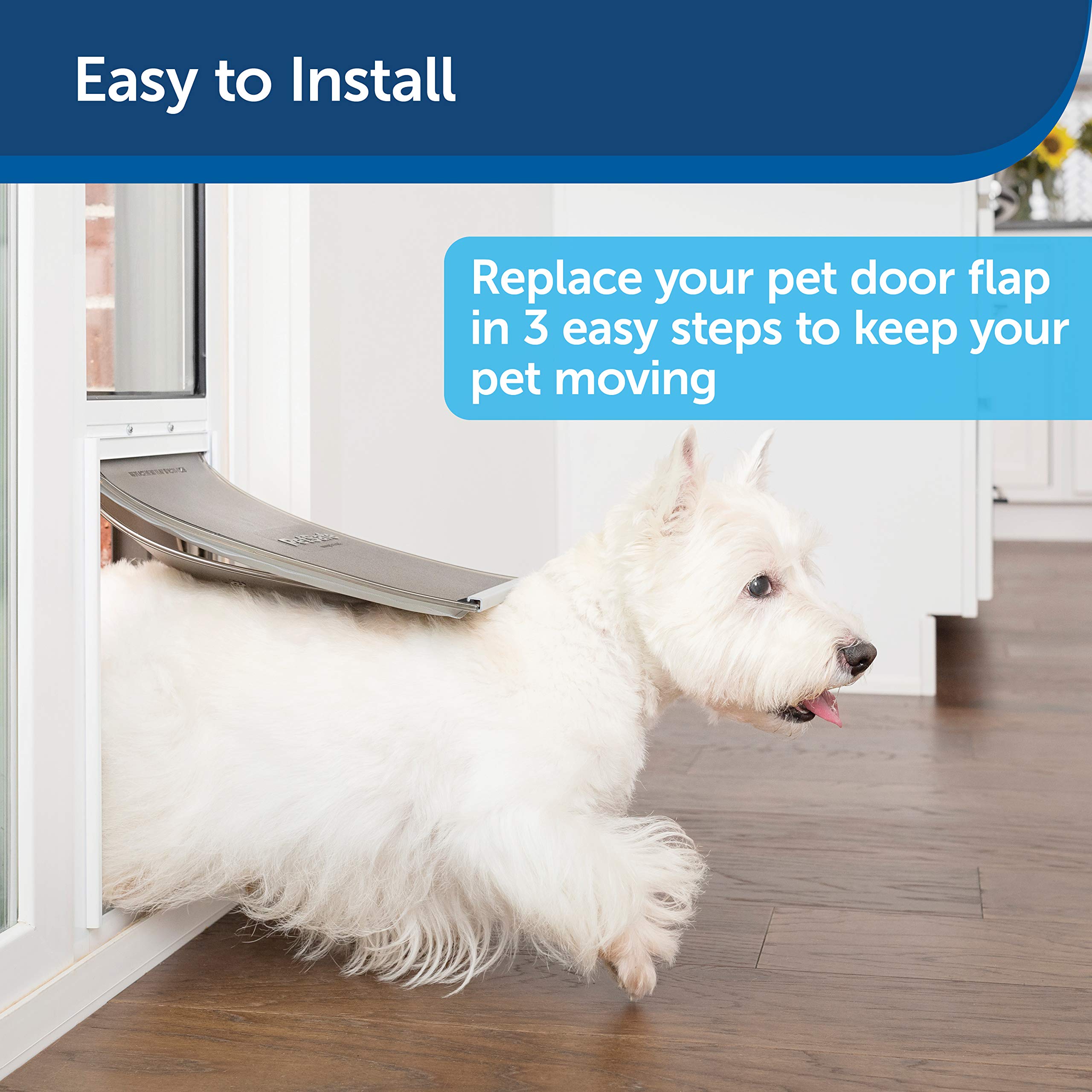 PetSafe Extreme Weather Sliding Glass Pet Door Replacement Flaps – Energy Efficient – Size Medium – Compatible Extreme Weather Sliding Glass Pet Door for Dogs and Cats