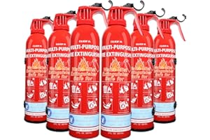 LEYANNY Fire Extinguisher for Home, 6 Pack Vehicle Fire Extinguishers for A B C K Fire Types, Portable Extinguisher for Car Boat Kitchen House Office Garage Marine