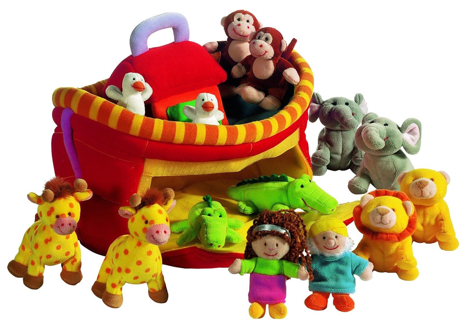 noah's ark jungle animal theme neutral 4 piece baby crib bedding set