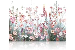 SUMGAR Paint by Numbers kit for Adults Flowers Pink, Colorful Canvas DIY Oil Painting Kits for Beginners, Acrylic Drawing Paintwork Crafts Christmas Gifts 16 x 20 inch (Without Frame)