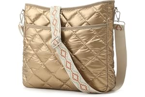 EPEDAL24 Quilted Crossbody Bags for Women, Unique Pattern Strap Quilted Bag, Crossbody Purses for Women, Quilted Puffer Bag for Women