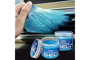 FiveJoy Universal Cleaning Gel for Car Detailing, Car Interior Cleaner Putty, Auto Slime Dust Car Goop Cleaner Supplies for Keyboard (Blue, 2Pack (11.2oz))