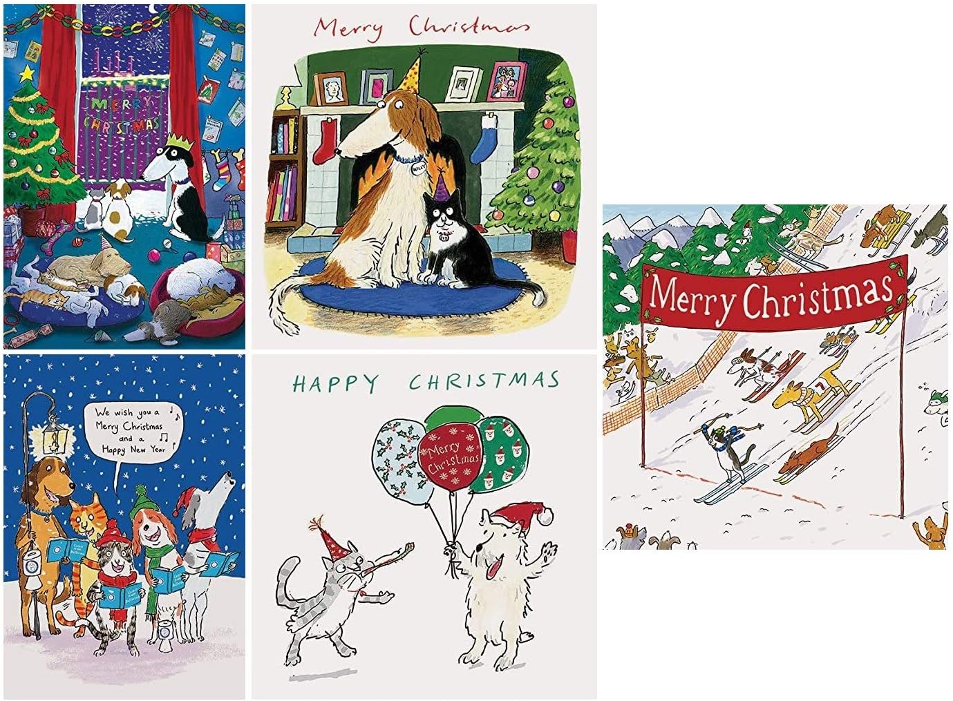 Battersea Dogs Cat Home Charity Christmas Cards Box Of 20 Amazon Co Uk Office Products