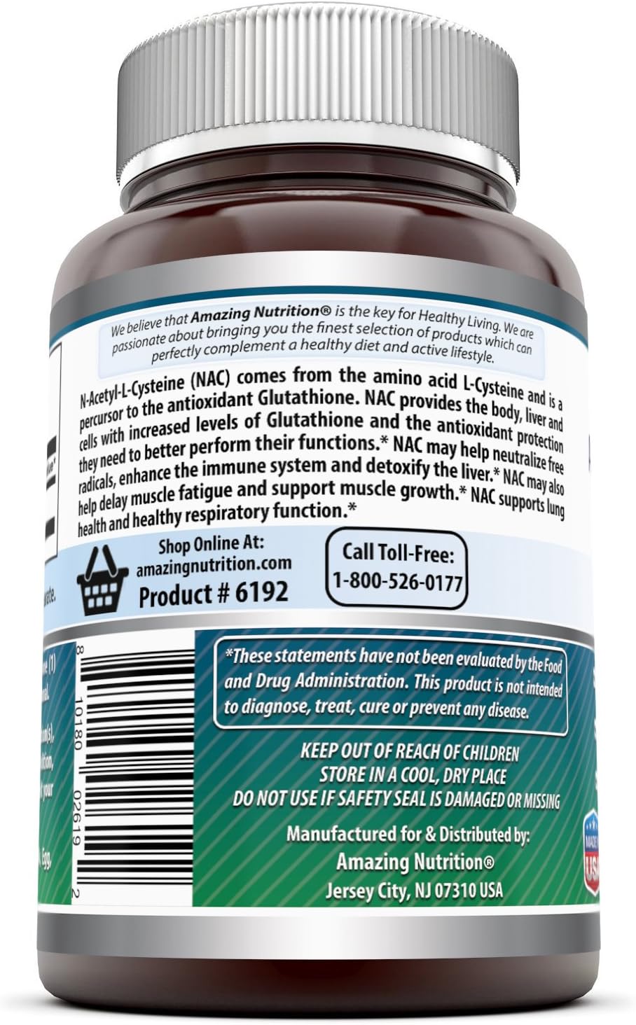 Amazing Formulas NAC 600 Mg 250 Capsules: Health & Personal Care