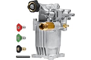 TOOLCY 3/4" Shaft Horizontal Pressure Washer Pump, 2600-3300 PSI @ 2.5 GPM - Power Washer Pump for Gas Washer - Compatible with Honda, Simpson, Ryobi and More