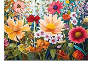 WSCXSC Jigsaw Puzzles 300 Pieces for Adults, 300 Pieces Flower Puzzle Recycled Cardboard Paper Puzzles Coolest Challenging Puzzles for Kids Adults Elderly 20.5 * 15IN