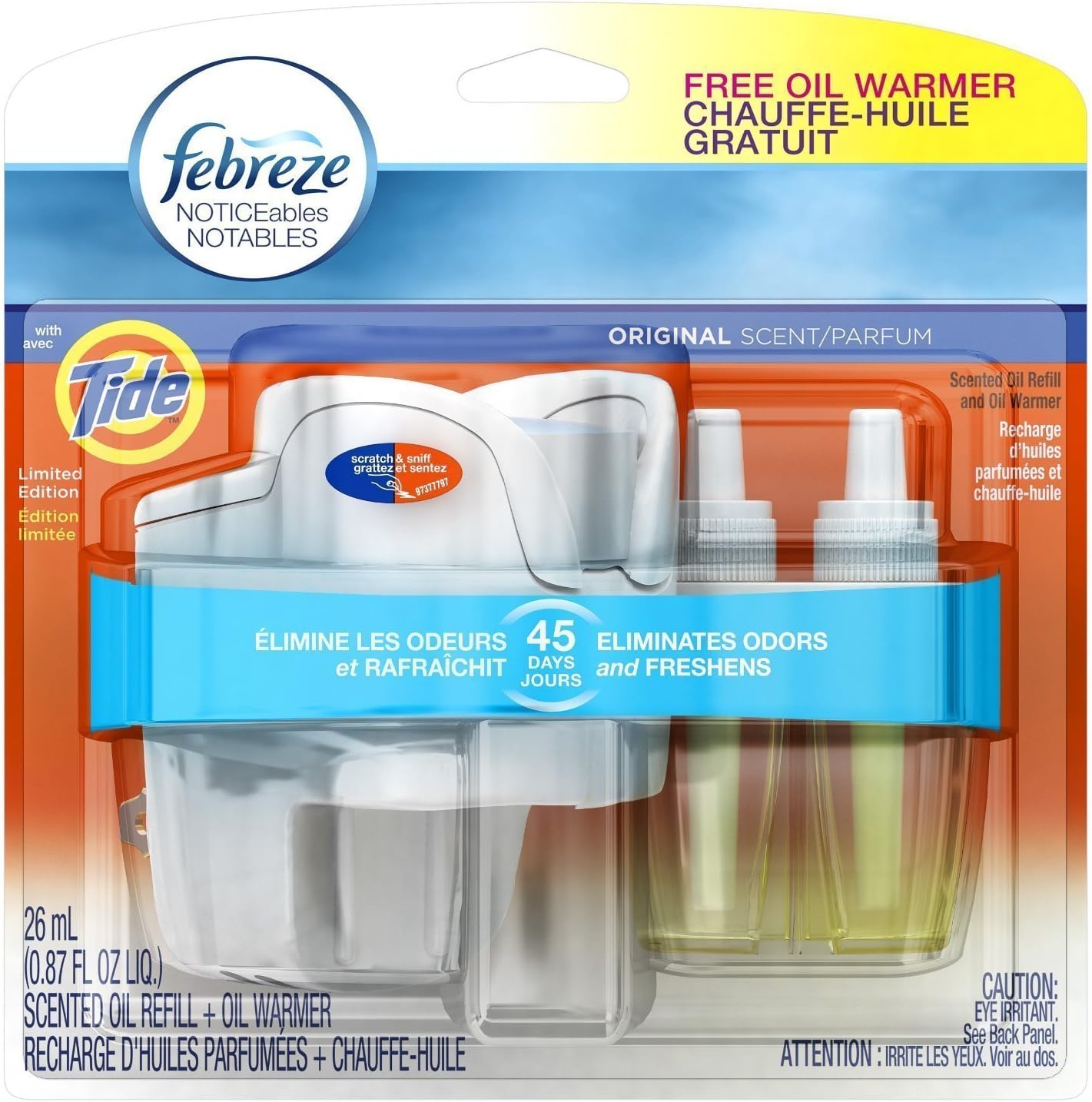 Amazon Com Febreze Noticeables Starter Kit With Tide Original Scent Air Freshener 0 87 Oz Health Personal Care