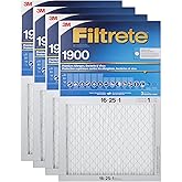 Filtrete 16x25x1 AC Furnace Air Filter, MERV 13, MPR 1900, Premium Allergen, Bacteria & Virus, 3-Month Pleated 1-Inch Electro