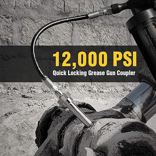 thumbnail interactive-video image 1 of Azuno G8 Grease Gun Coupler Xl Grease Gun Tips Quick 1 of 9