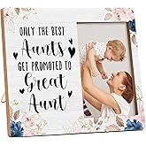 valucise Aunt Pictures Frame, Only The Best Aunts Get Promoted To Great Aunt Photo Frame, Mothers Day Gifts For Best Aunt, Farmhouse Home Living Room Bedroom Office Decoration -b17