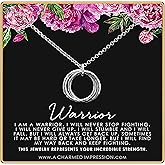 A Charmed Impression Silver Hammered Infinity Necklace - Warrior Survivor Gift