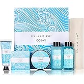 Spa Luxetique Spa Gift Set for Women,Ocean Spa Set Includes Body Lotion, Shower Gel,Bubble Bath, Hand Cream,Bath Gifts for Women, Christmas Gifts