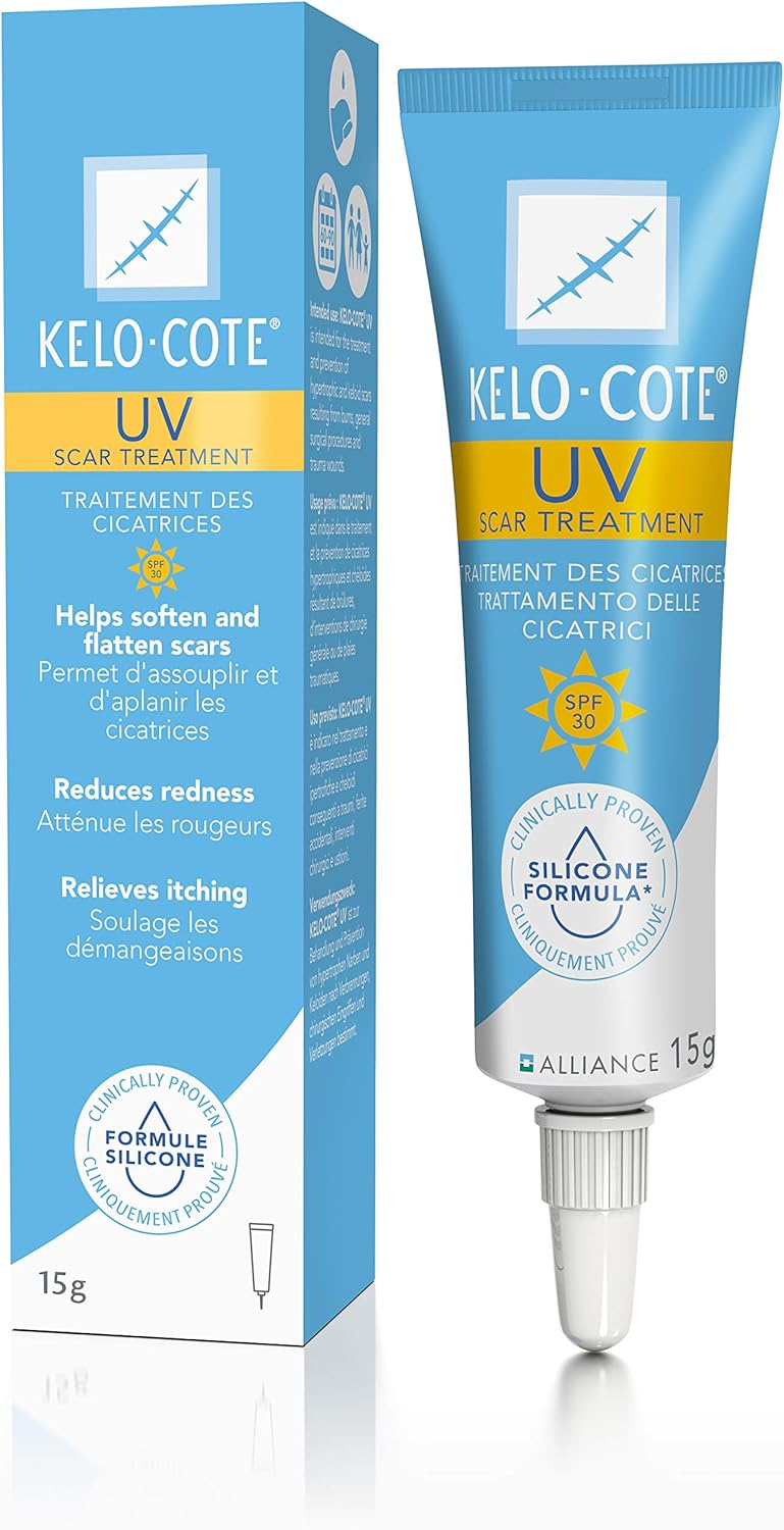 Amazon Com Kelo Cote Uv Spf30 جل الندبات بتركيبة متقدمة 15 جم للعناية الشخصية الصحية